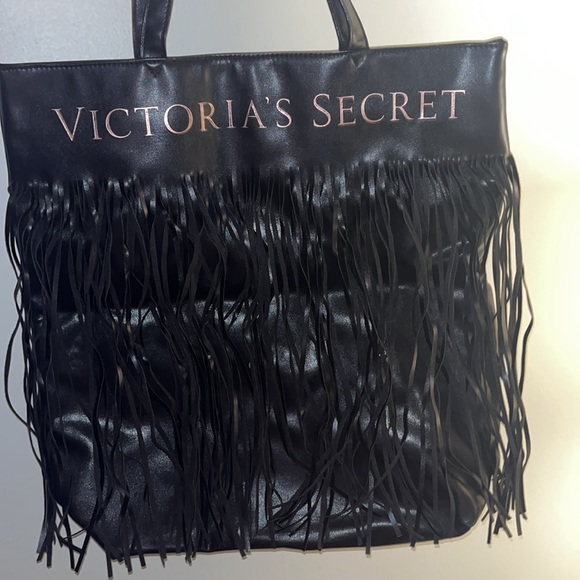 VS leather fringe tote like new - Picture 4 of 7